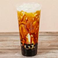 Tiger Brown Sugar Boba Latte · Roast brown sugar, fresh milk, and boba. Substitute milk for an additional charge. 