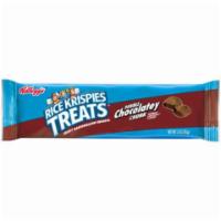Kellogg's Rice Krispies Treat Double Chocolatey Chunk Big Bar · Puffed rice cereal with rich, dededant chocolate layered between gooey marhmallow filling.