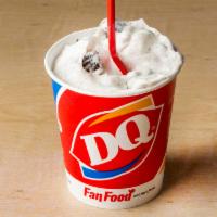 Royal Oreo Cookie Blizzard · Filled with fudge.