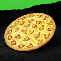 Thin Crust Hawaiian Pizza · Ham, pineapple and extra cheese.