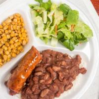  Red Beans & Rice · Comes with smoked sausage.