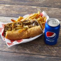 15. Philly Steak Special · Served with grilled onion, green pepper and mozzarella cheese on French bread.