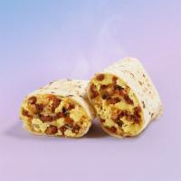 Chorizo Breakfast Burrito · Fluffy scrambled eggs with Mexican-spiced Chorizo, potatoes, melted pepper jack cheese, and ...