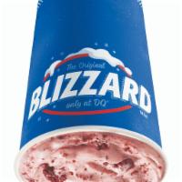 Red Velvet Cake Blizzard® Treat · Red velvet cake pieces and cream cheese icing blended with our world famous soft serve to Bl...