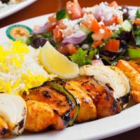 Chicken Shish Kabob · A must. Charbroiled chicken tenders.