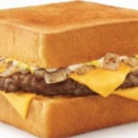 SONIC PATTY MELT · SONIC'S 100% pure beef patty topped with Mayo,   grilled onions, and melted American cheese ...