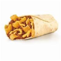 Fritos Chili Cheese Wrap · Flour tortilla wrapped around warm chili, melted Cheddar Cheese and crunchy Fritos Corn Chips.