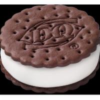DQ Sandwich®  · 
Cold, creamy DQ vanilla soft serve, sandwiched between two chocolate cookies.