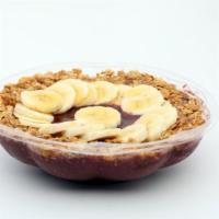 3rd Ave · Blended acai topped with banana, granola and honey. 