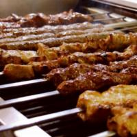 Shish Kebab Lovers · Beef and chicken shish kebabs.
