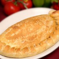 Fresh Cheese Calzone · Oven baked calzones are made from scratch and filled with our special blend of cheeses. Serv...