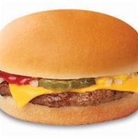 Cheeseburger · 100% USDA all-beef hamburger patty grilled to perfection, onions, pickles, mustard, ketchup,...