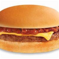 Chili Cheeseburger · A juicy 100% USDA all-beef hamburger patty grilled to perfection, topped with wienerschnitze...