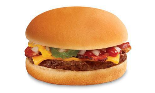 Hamburger · 100% USDA all-beef hamburger patty grilled to perfection, onions, pickles, mustard, and ketchup on a bun.