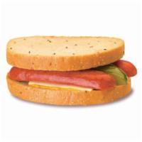 Polish Sandwich · Spicy Polish sausage is split and placed between 2 slices of warm rye bread, then topped wit...