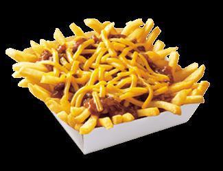 Classic Chili Cheese Fries · Golden brown french fries topped with wienerschnitzel's world famous chili sauce made from a secret recipe and shredded cheddar.