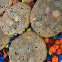 M&M Chocolate Chip Cookie · Our delicious Chocolate Chip cookie with M&Ms baked inside! 