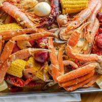 Extra Large Seafood Platter  · Includes 1 lb. of each item, snow crab, blue crab no 1, ez peel shrimp, crawfish, mussels, A...