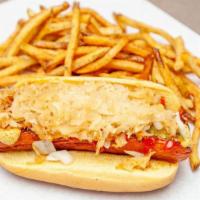 B.Y.O. Red Hot · Relish, onions, sauerkraut, ketchup and spicy brown mustard.