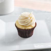 Wedding Cake Cupcake · Almond cake with our signature almond buttercream.