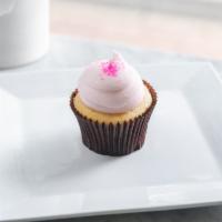 Pink Vanilla Cupcake · Vanilla cake with our signature pink buttercream frosting.