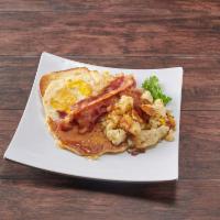 Bedford St. Special Plate · 2 eggs any style, bacon, ham or sausage and a piece of French toast or a pancake, served wit...