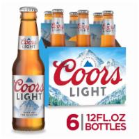 COORS LIGHT 6 PACK 12 FL OZ. BOTTLES · Must be 21 to purchase. Crisp, clean and refreshing, Coors Light is an American-style light ...
