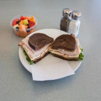 Club Mex Sandwich · Smoked turkey, crispy bacon and hot pepper cheese on pumpernickel bread or hoagie roll with ...