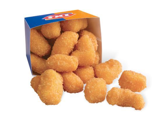 Side of Cheese Curds · Poppable pieces of cheese, battered, and fried until warm, melty, and crisp.