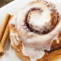 Big Bunz · Classic cinnamon roll with your choice of flavored frosting and toppings.