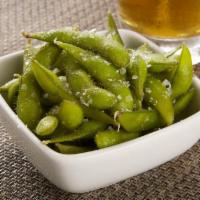 EDAMAME · Steamed soybeans dusted with salt