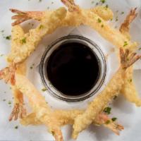 SHRIMP TEMPURA · Shrimp lightly battered and served with tempura dipping sauce
