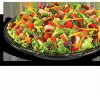 Chicken BLT Salad · Choice of Crispy or Grilled Chicken on a bed or lettuce including carrots, cabbage, tomatoes...