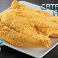 Catfish Fillet Dinner · CATFISH FILLET SMALL OR LARGE SERVED WITH FRIES BREAD MILD HOT AND COLESLAW
