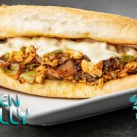 5. Philly Chicken Sandwich · Green pepper, onion, mushrooms, Lettuce, tomato, mayonnaise, and cheese.