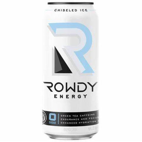 Rowdy Energy Chiseled Ice 16oz · An energy drink in a refreshing cherry flavor. Packed with electrolytes, potassium, magnesium and a small amount of sodium to keep you hydrated, energized, and on-course. Also helps with muscle recovery and cognitive performance.