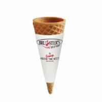 Waffle Cone · A crunchy vanilla waffle cone that’s baked to perfection right in our store.