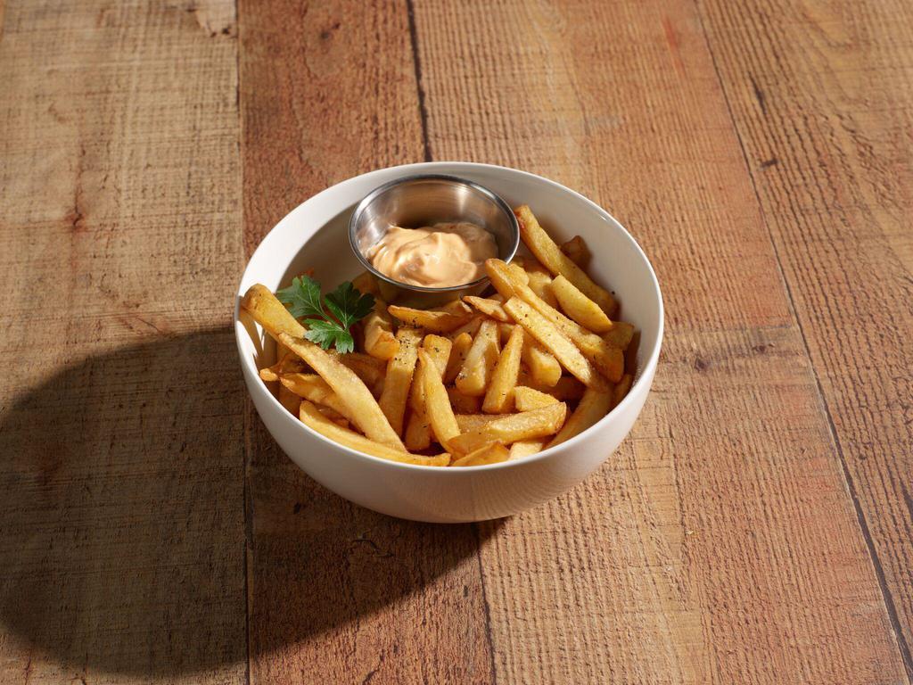 Fries · Comes with homemade spicy mayo dipping sauce.