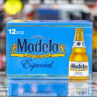 Modelo Especial Beer · 12 pack 12 oz. bottle beer. 4.4% ABV. Must be 21 to purchase.