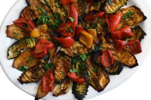 Hye Style Vegetables · Grilled eggplant, squash and bellpeppers. Gluten free and vegan.