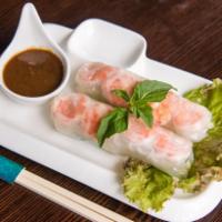 A1. Shrimp Spring Rolls · 2 pieces. Fresh rolls with protein, vermicelli, lettuce, vietnamese daikon and carrots pickl...