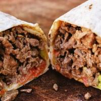 Beef Burros · TACO BLANCO Burros are made with Angus Beef cooked over Mesquite flame, hand made tortillas.