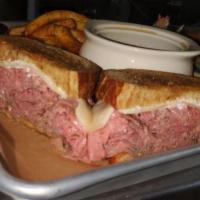 Roast Beef Dip · With Caramelized Onions, Swiss, and Horseradish Cream on a Subroll