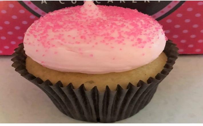 Pink Vanilla Cupcake · Vanilla cake with our signature pink buttercream frosting.
