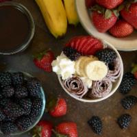 17. Wildcats Ice Cream · Blackberry, strawberry, banana, and chocolate sauce. Vegan and gluten free.