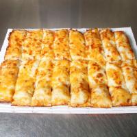 Triple Cheese Bread · Hot buttered garlic sauce covered with mozzarella, cheddar and Parmesan cheeses. Includes 1 ...