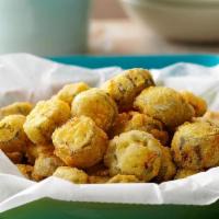Fried Okra · Fresh cut okra breaded and fried to a perfect golden brown