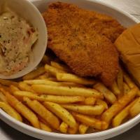 Southern Fried Swai Fish Dinner · Two Piece Fish Dinner with Fries, Coleslaw and Dinner Roll.
Southern Fried Swai Fish