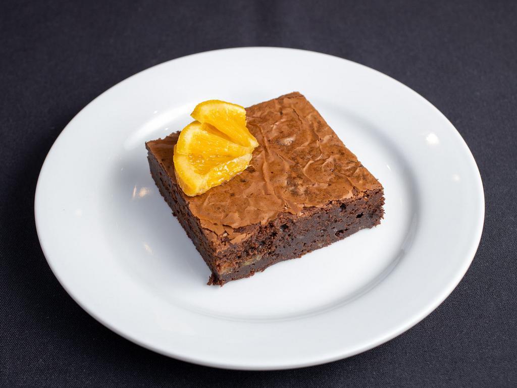 Home Style Mandarin Chocolate Brownie (V) by China Live Signatures · By China Live Signatures. Moist and chewy chocolate brownie, laced with zesty mandarin orange. Contains gluten, dairy, and eggs. We cannot make substitutions.