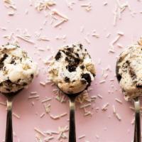 Pint Parent Trap Ice Cream · Creamy and salty peanut butter swirled ice cream with chunks of everyone's favorite Oreo coo...